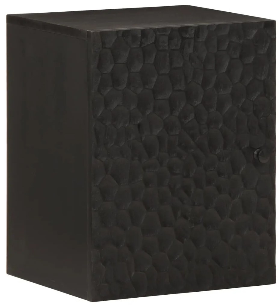 Armário de parede para WC 38x33x48 cm mangueira maciça preto