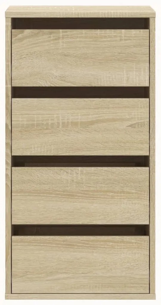 Cómoda com 4 Gavetas - 40x41x76 cm - derivados de madeira - carvalho s