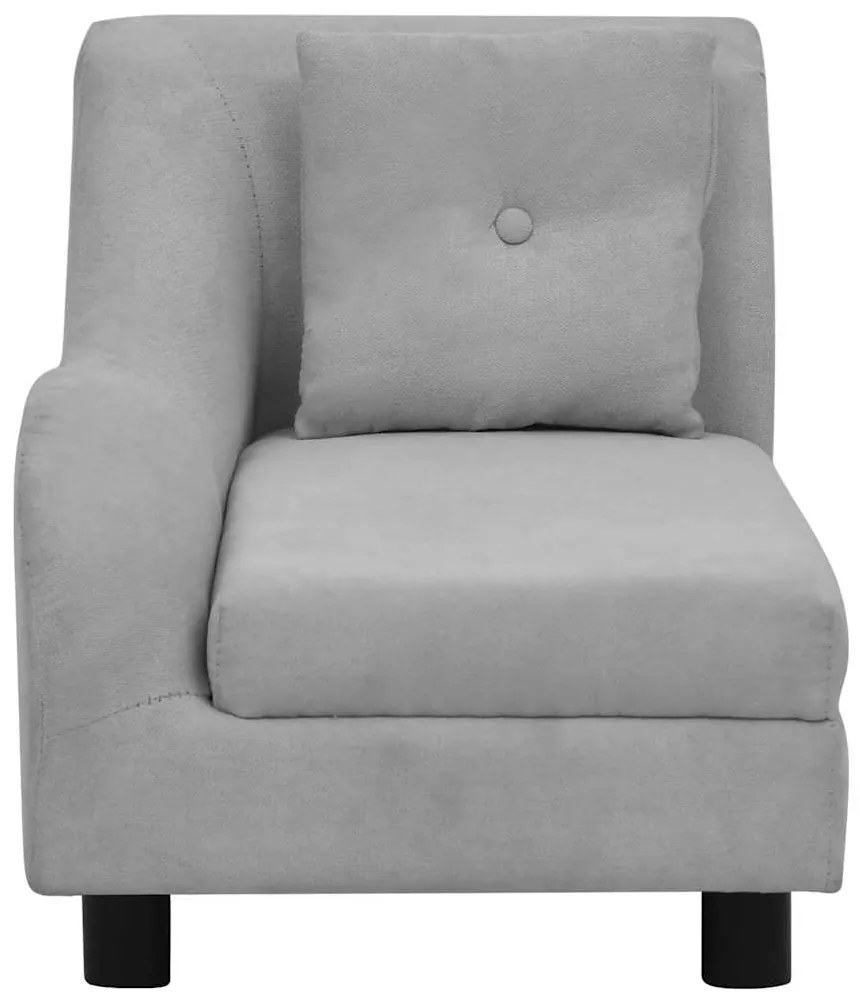 Sofá para cães com almofada 83x44x44 cm pelúcia cinzento