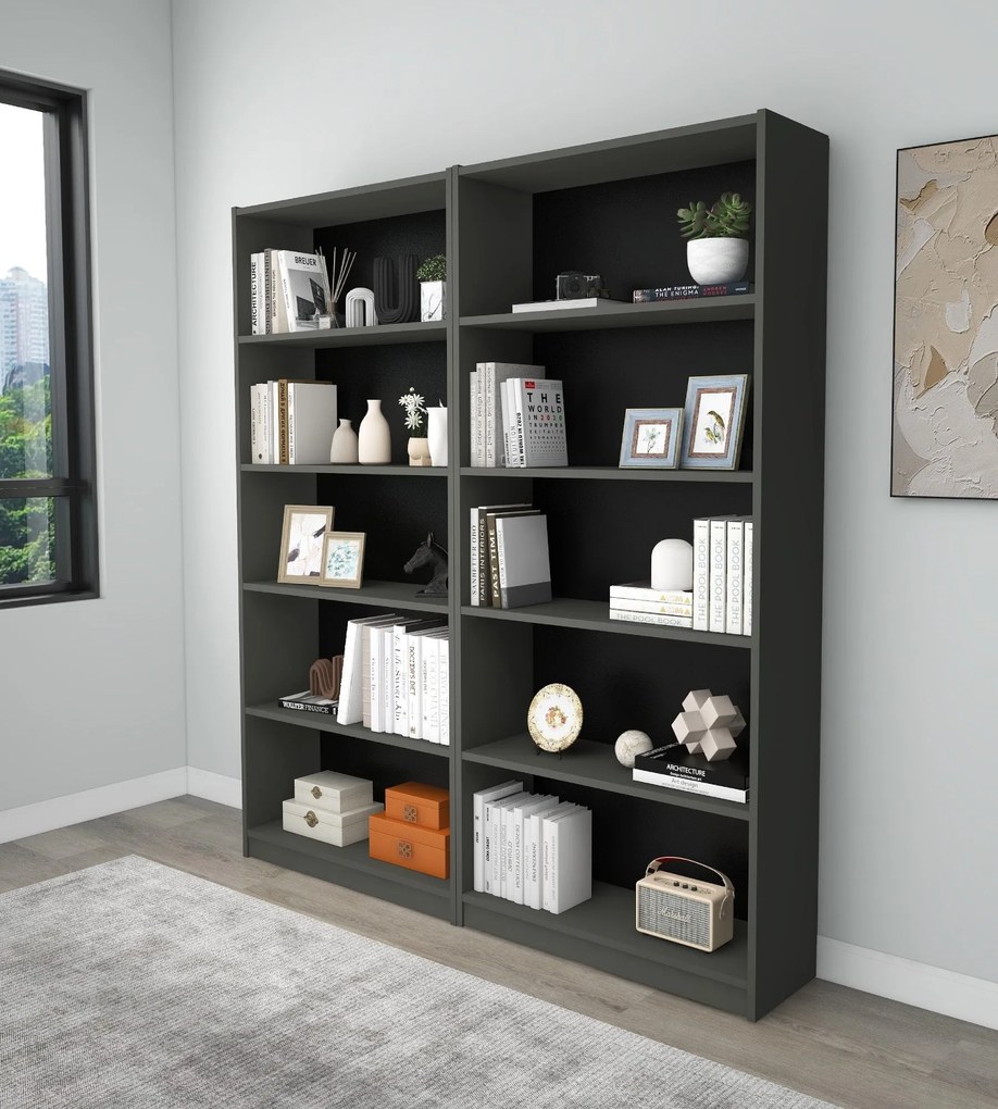 Estante Bigs – Cinzento Escuro – 160 cm x 180 cm x 28 cm