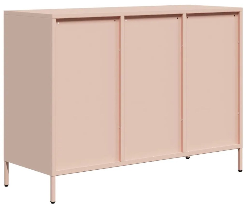 Aparador 101,5x39x73,5 cm aço laminado a frio rosa