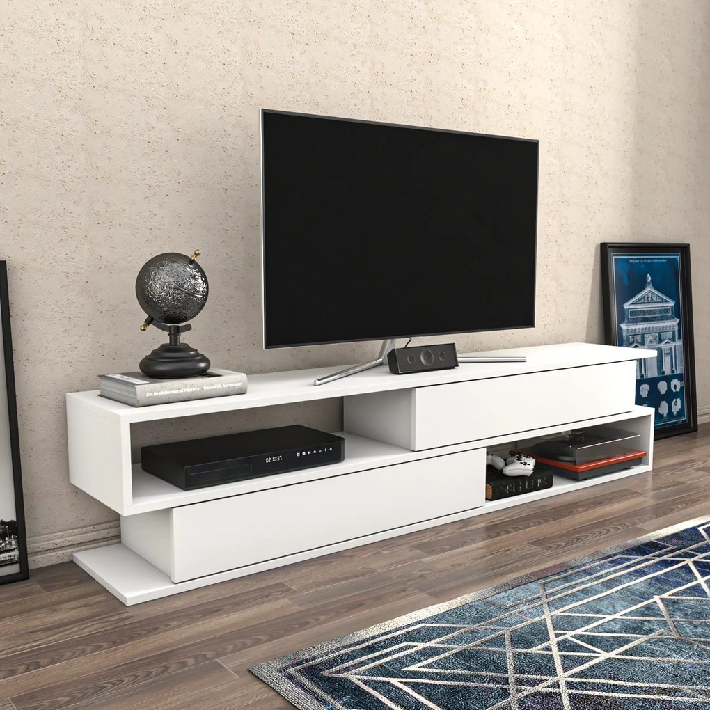 Móvel TV Cortez – Branco – 160x35,3x38,6 cm