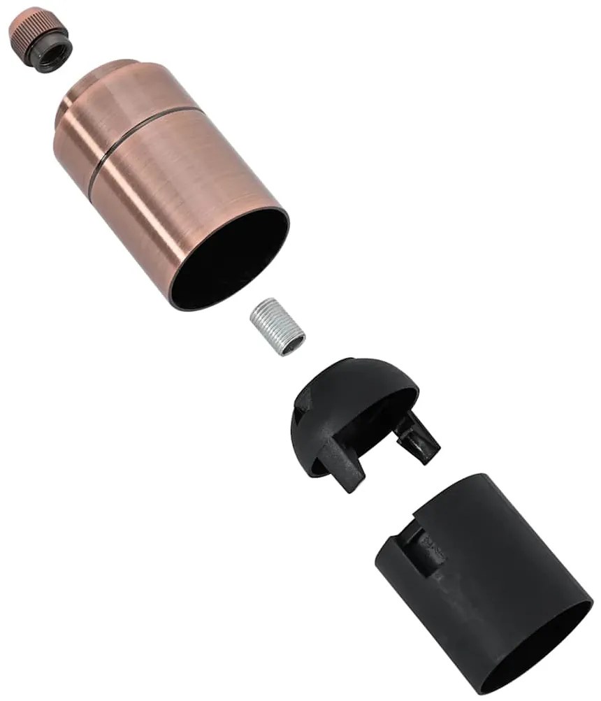 Casquilhos de lâmpadas 2 pcs Bronze vermelho E27