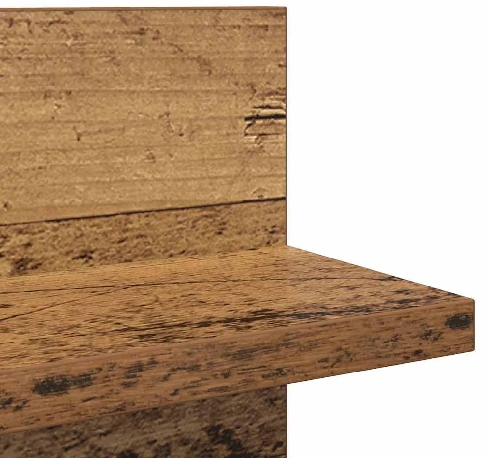 Prateleiras de Parede 2 pcs Madeira Antiga 80 x 11.5 x 18 cm