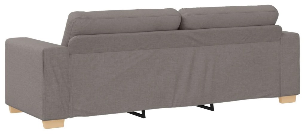 Conjunto de Sofá com Almofadas de Tecido Taupe