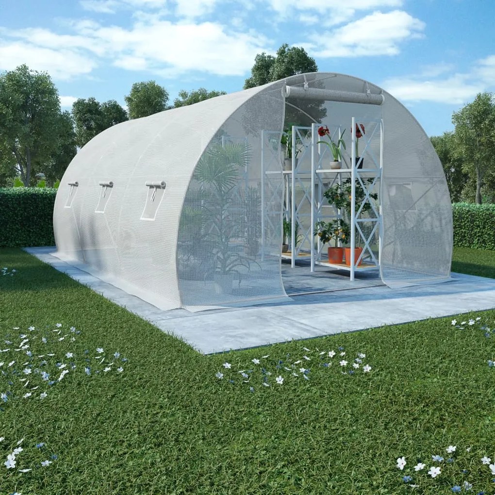 45750 vidaXL Estufa 13,5m² 450x300x200 cm
