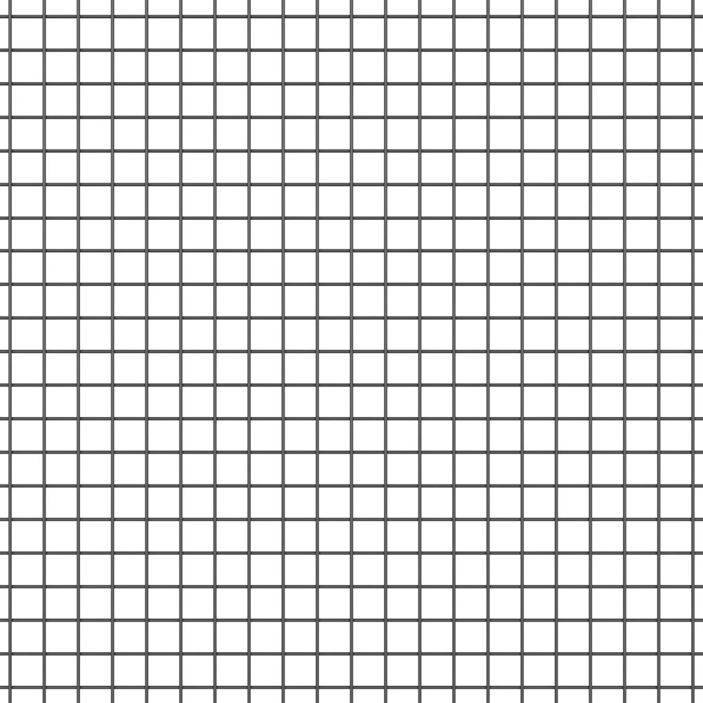 Cerca de Fio Soldado com 13 Postes Cinza 1x50 m Aço