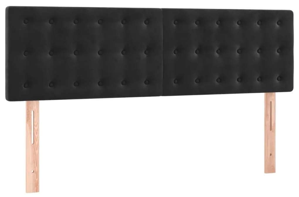 Cama com molas/colchão 140x200 cm veludo preto