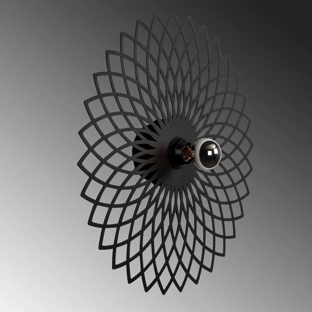 Candeeiro de Parede Fellini – Preto – 50 x 12 x 50 cm