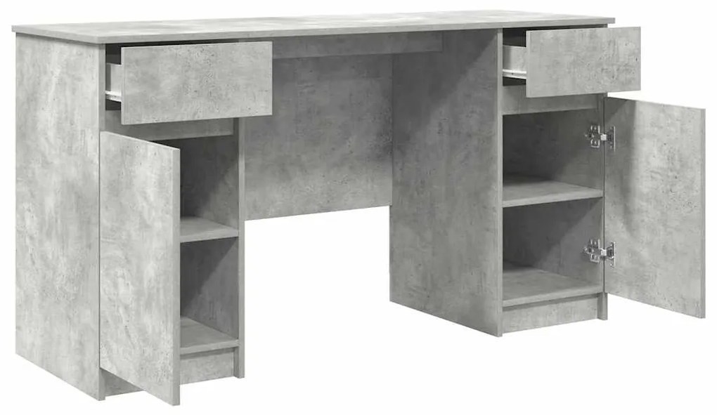 Escrivaninha vidaXL Cinza Concreto 140x49x76 cm Madeira Composta