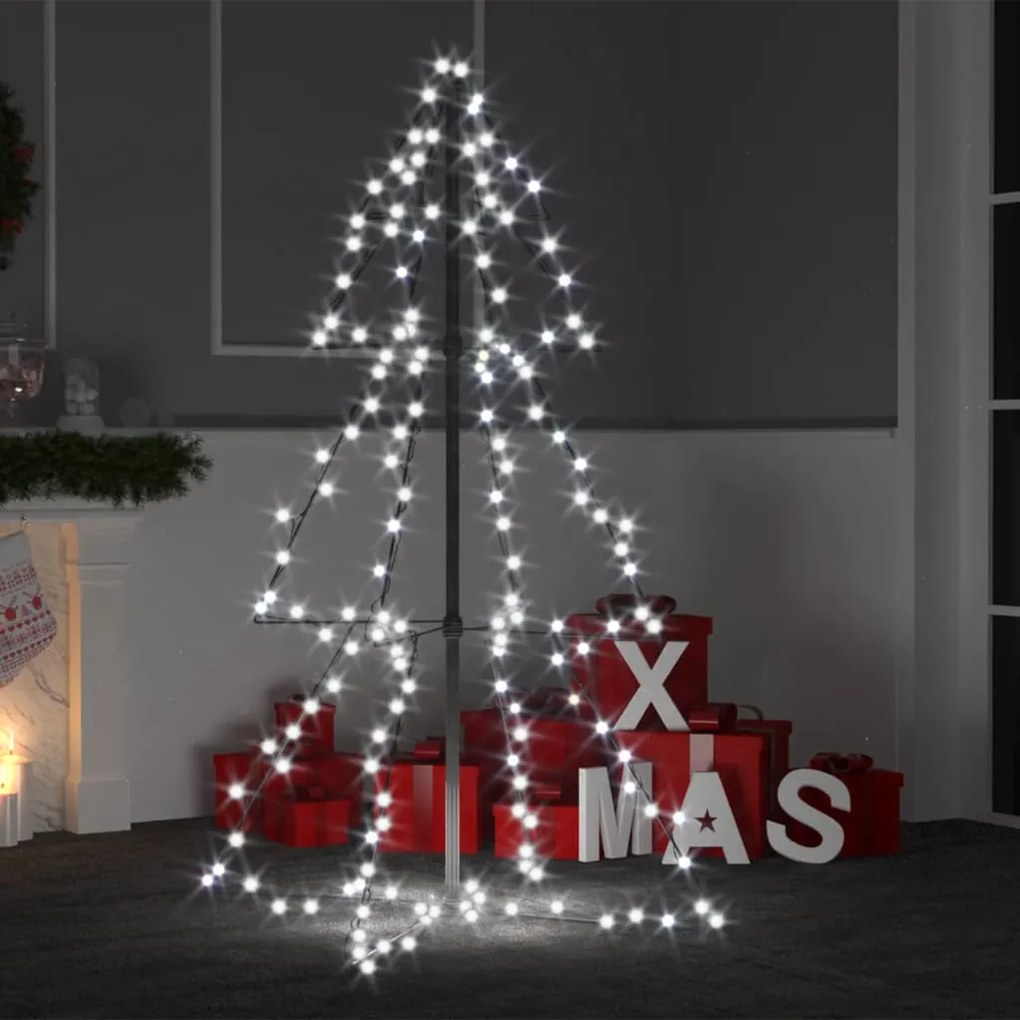 vidaXL Árvore de Natal em cone 160 LEDs 78x120 cm interior e exterior