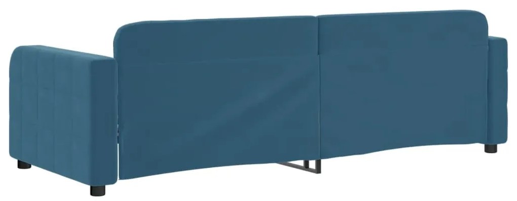 Sofá-cama 80x200 cm veludo azul