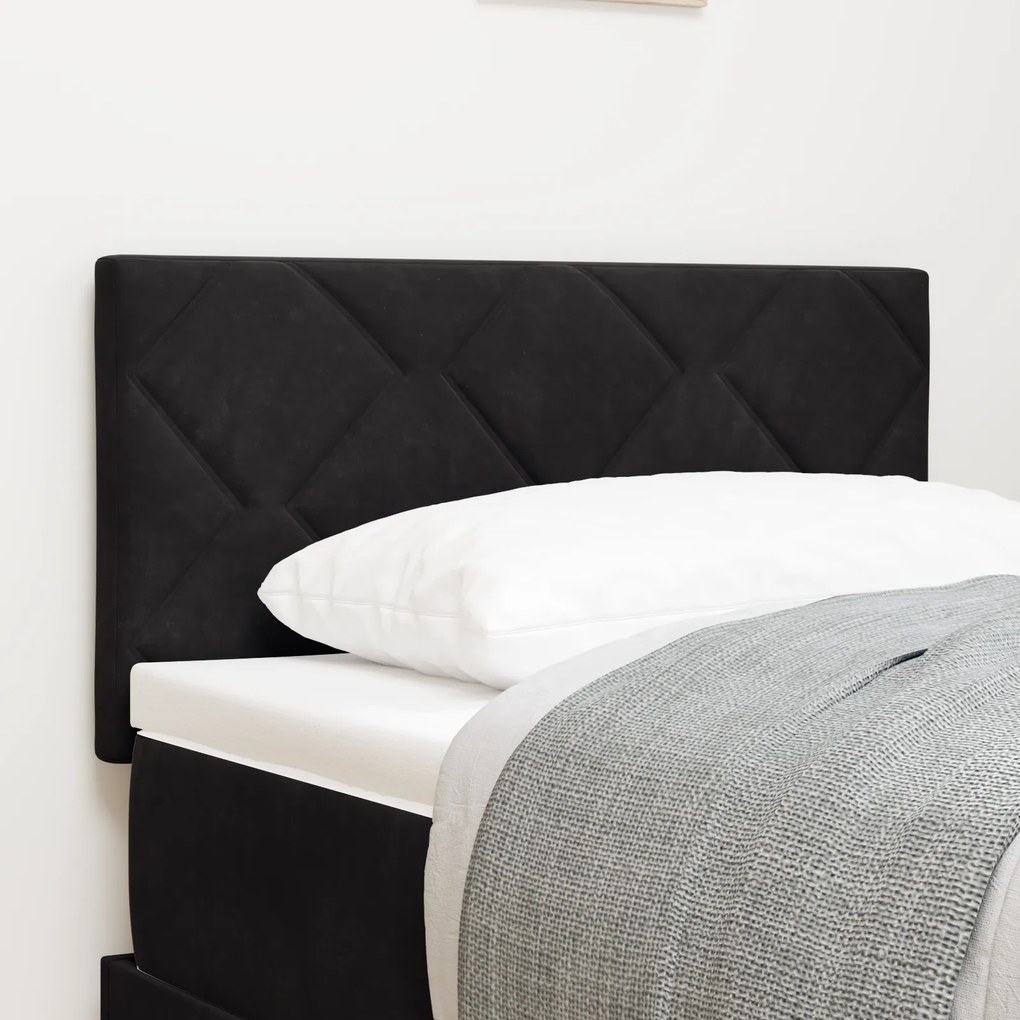 Cabeceira vidaXL Design Blocos Diamante Preto 80 cm Veludo