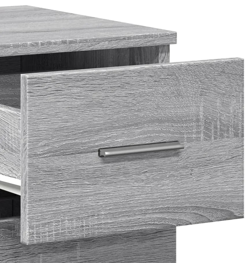 Aparadores 2 pcs 59x39x80 cm derivados madeira cinzento sonoma