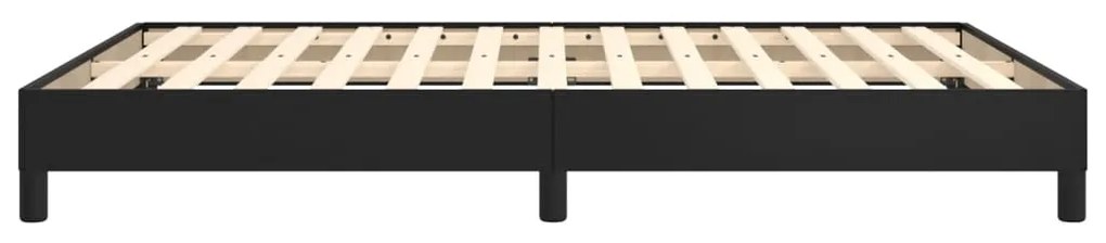 Estrutura de cama 140x200 cm couro artificial preto