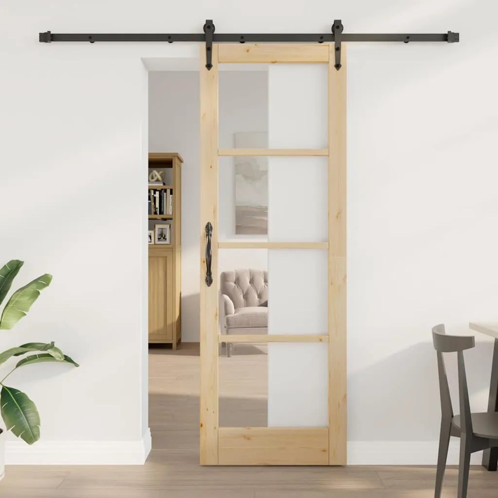 vidaXL Porta Deslizante ORKDAL Natural 73,5 x 211 cm