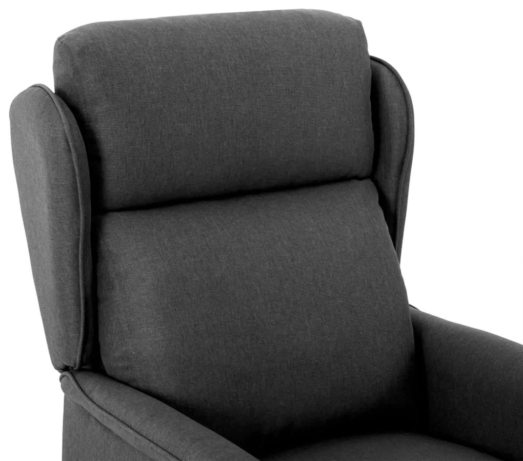 Cadeira Recliner Cinza Escuro em Tecido