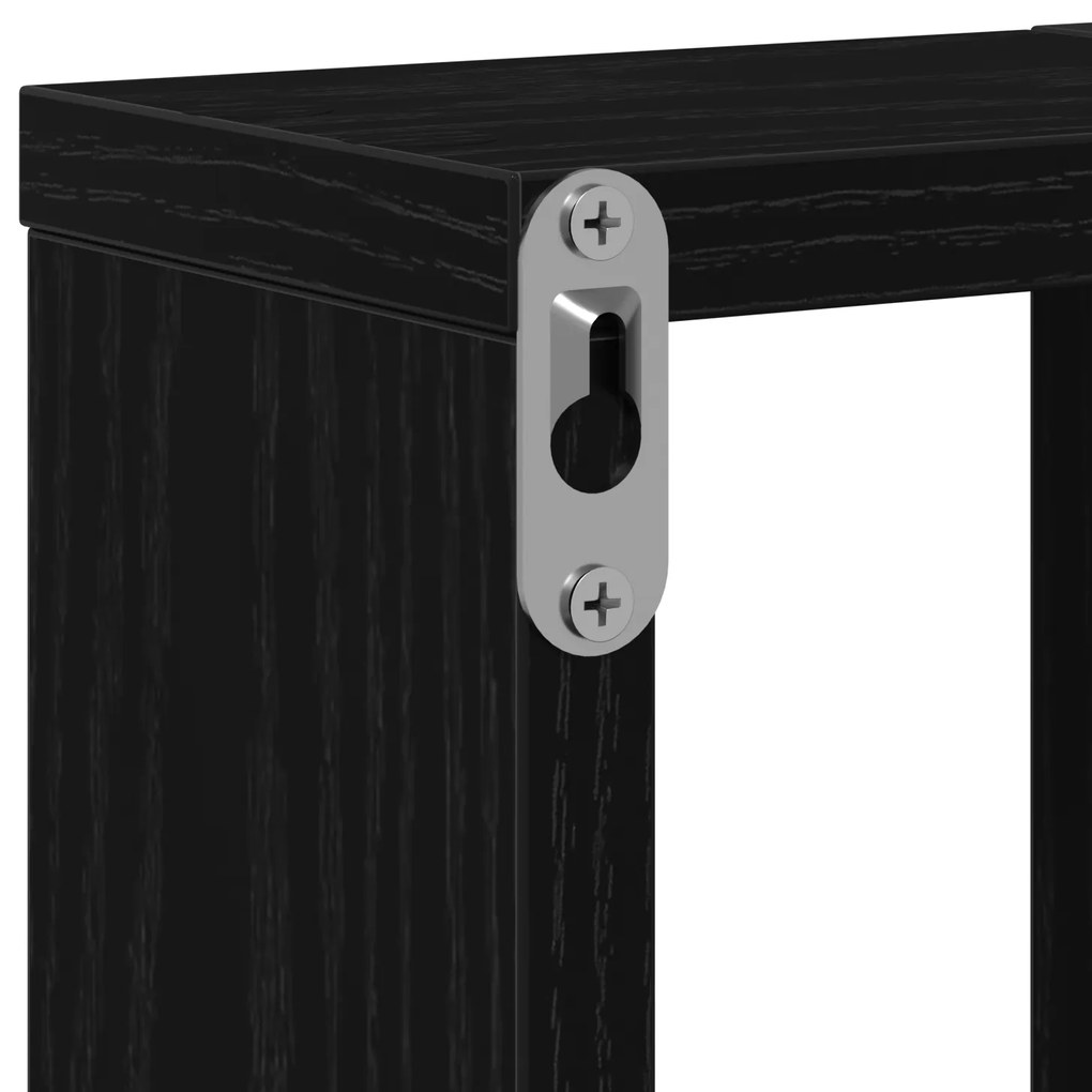 Prateleira de Parede Carvão Preto 104,5x10x43 cm Madeira Compensada