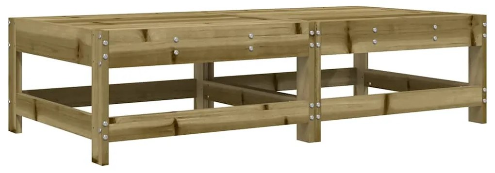 Apoios de pés p/ jardim c/ almofadões 2 pcs pinho impregnado