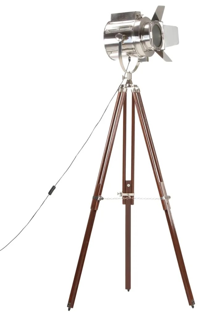 Candeeiro de chão tripé 180 cm madeira de mangueira maciça