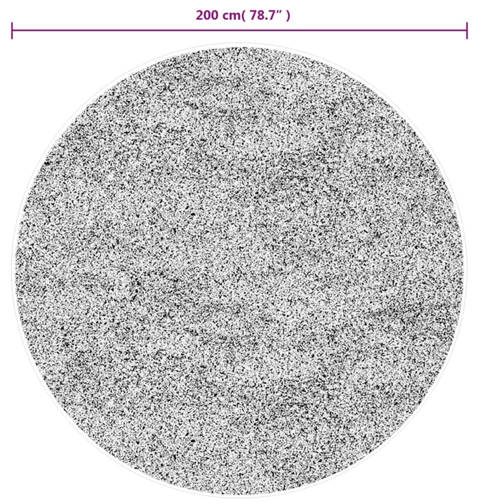 Tapete shaggy de pelo alto PAMPLONA Ø 200 cm azul