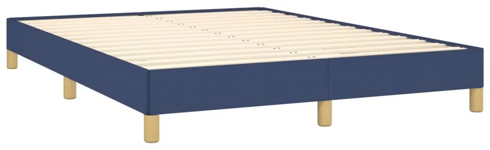 Estrutura de cama sem colchão 140x200 cm tecido azul