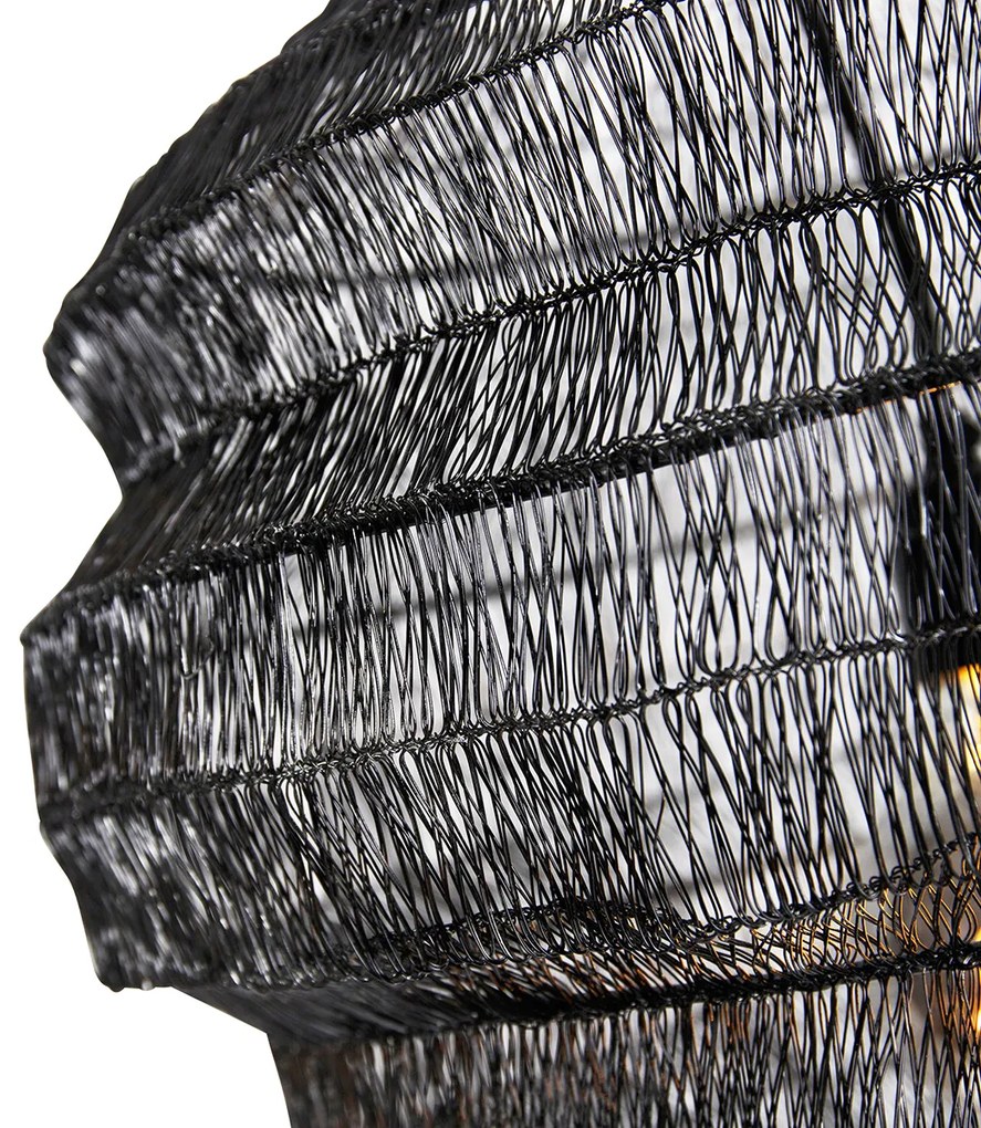 Candeeiro de suspensão oriental preto 45 cm x 40 cm - Vadi