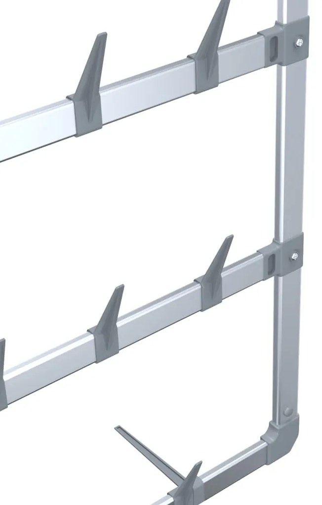 Sapateira suspensa 66x13x139 cm prateado