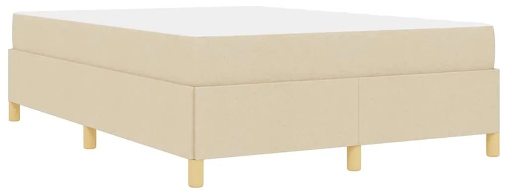 Cama Box Outros Creme e Branco 160 x 200 cm tecido