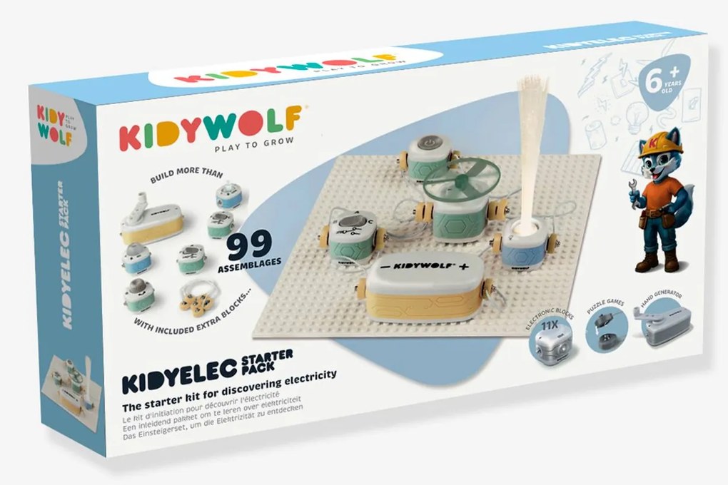 KIDYELEC-STARTER O Meu Primeiro Kit de Eletricidade KiDYWOLF multicolor