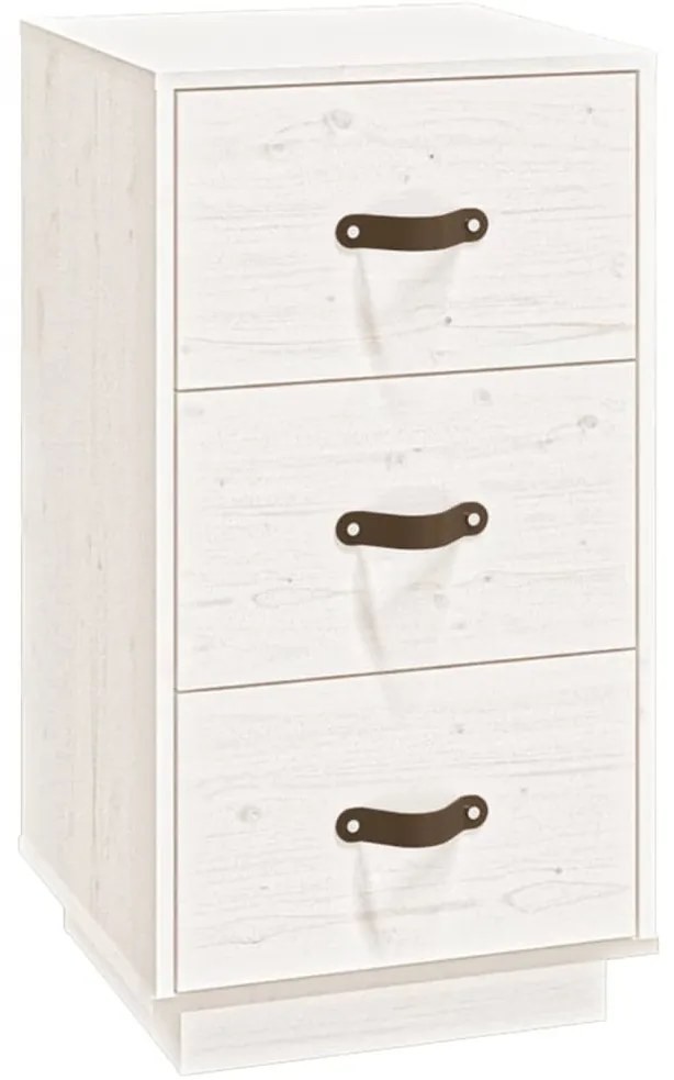 Mesas de cabeceira 2pcs 40x40x75 cm pinho maciço branco