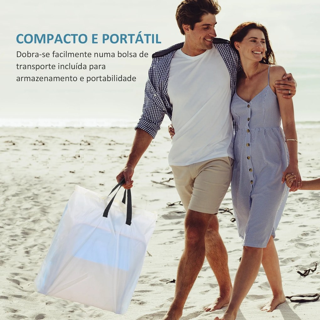 Conjunto de 2 Esteiras de Praia com Encosto Reclinável em 5 Níveis Bol