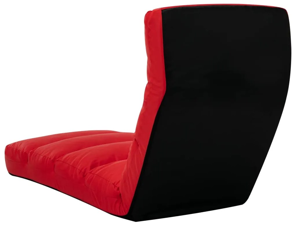 Colchão dobrável couro artificial vermelho