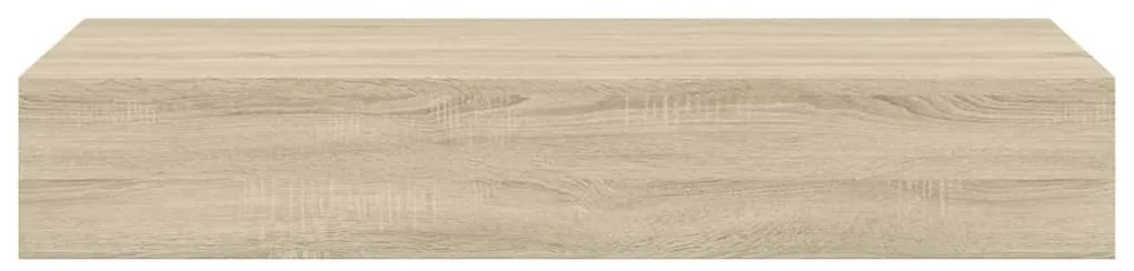Prateleiras parede c/ gavetas 2 pcs MDF 60x23,5x10 cm carvalho