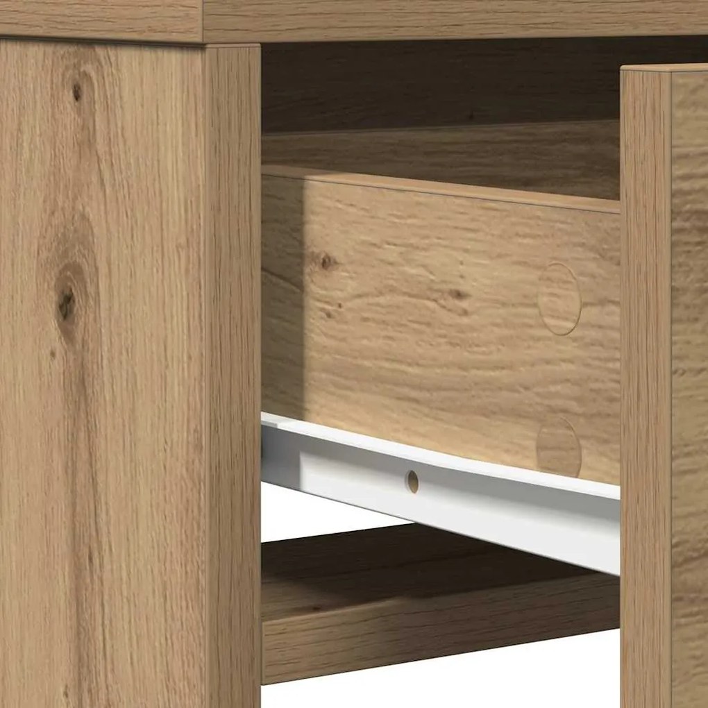 Mesa de Maquiagem vidaXL com Gavetas em Carvalho Artisan 50x41x140 cm