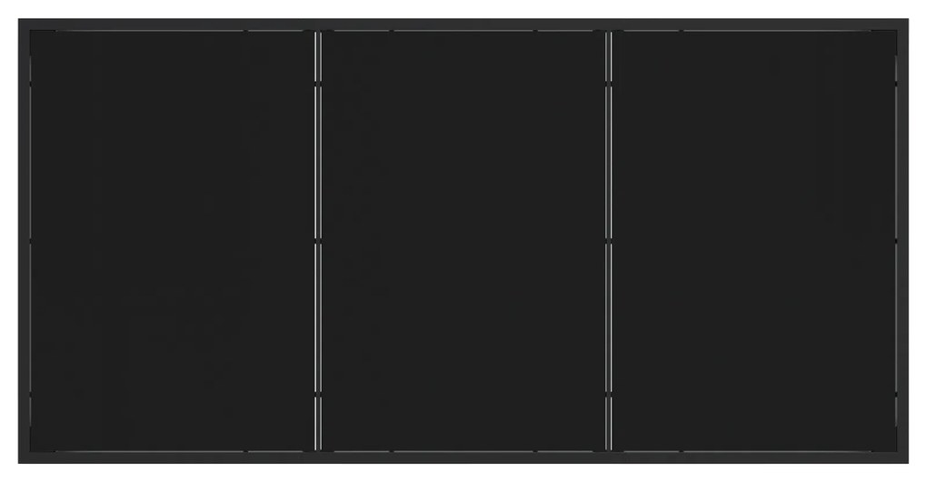 Conjunto de Jantar de Jardim de 7 Peças de Rattan Poliéster Preto