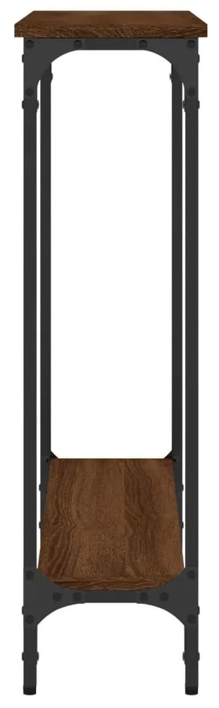Mesa consola 75x22,5x75 cm derivados madeira carvalho castanho