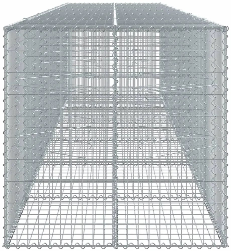 Cesto gabião com cobertura 600x100x100 cm ferro galvanizado