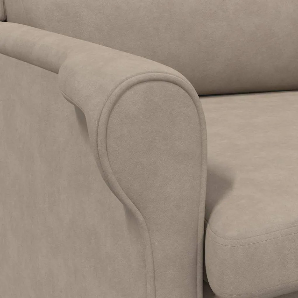 Cadeira de Braço Taupe 52 cm em microfibra