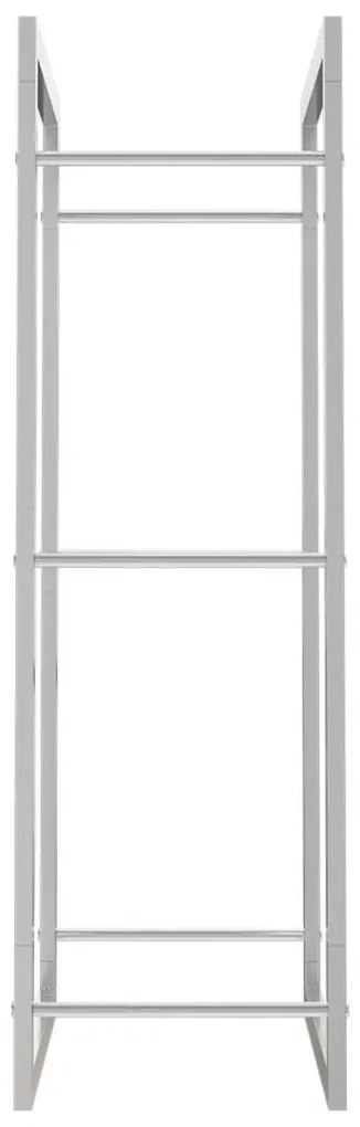 Suporte para lenha 50x28x94 cm aço inoxidável