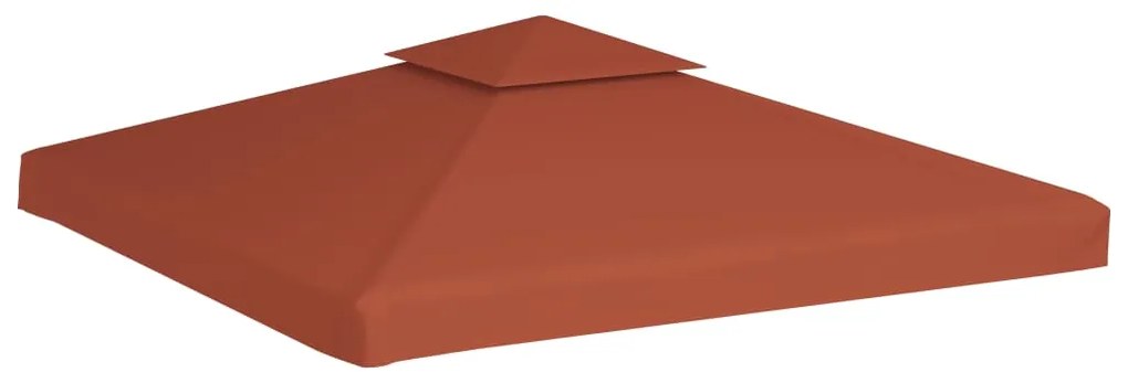 Cobertura gazebo c/ 2 camadas 310 g/m² 3x3 m terracota