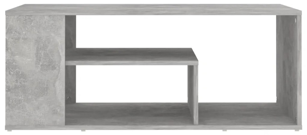 Mesa de centro 100x50x40 cm derivados madeira cinzento cimento