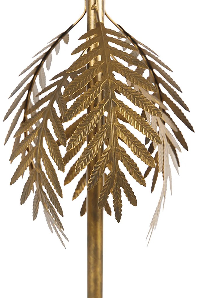 LED Candeeiro de pé inteligente dourado 145 cm com cúpula verde incl. Wifi A60 - Botanica Rústico