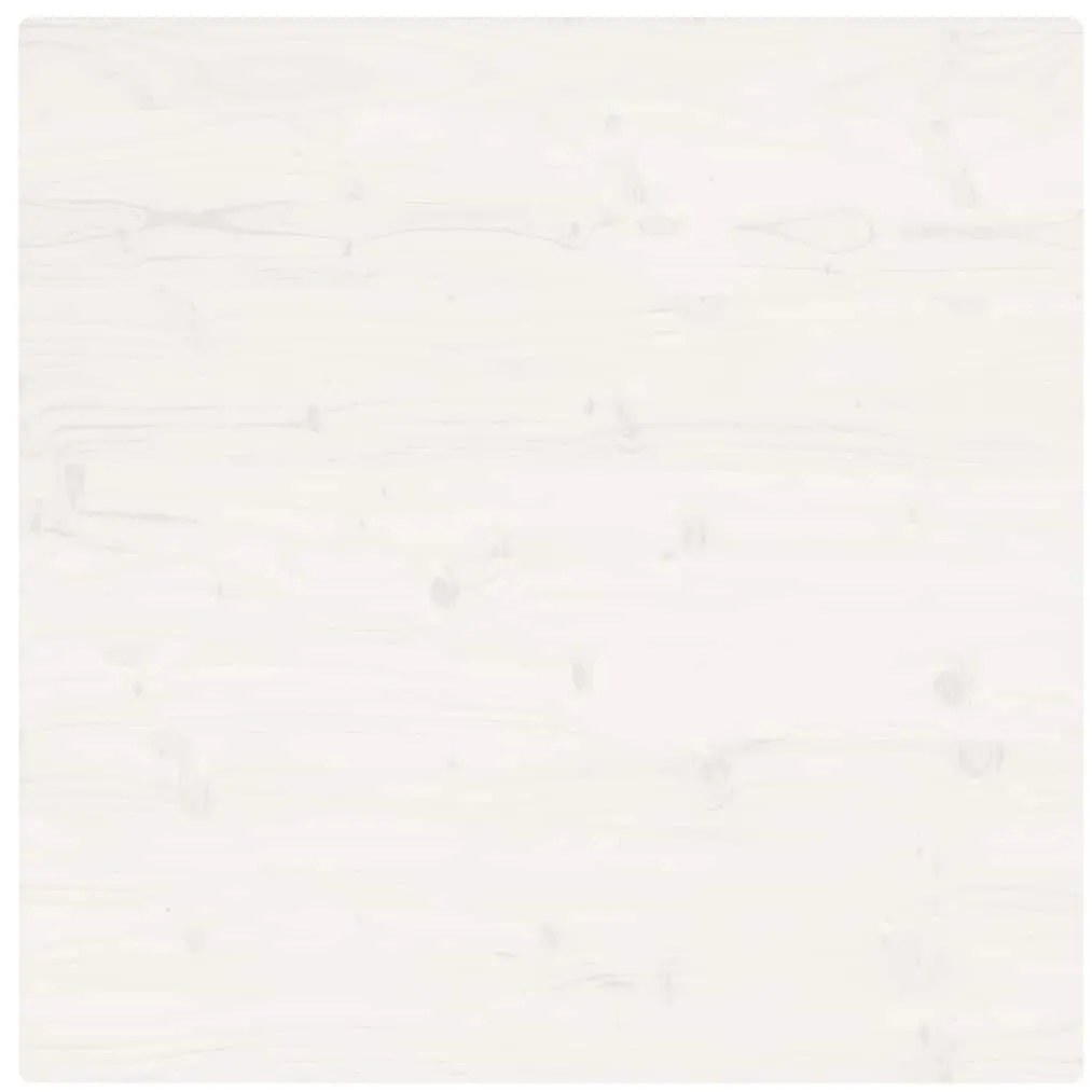Tampo de mesa quadrado 70x70x2,5 cm pinho maciço branco