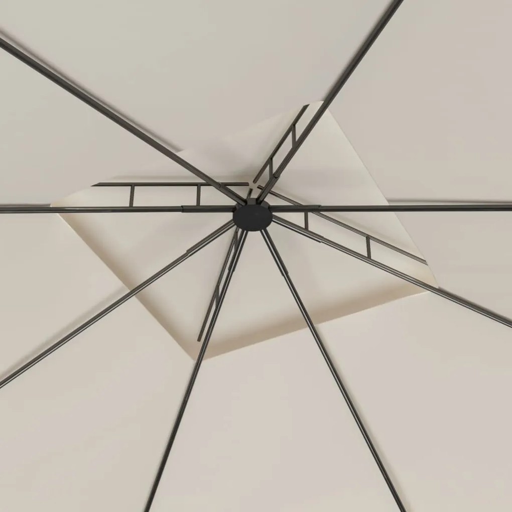 Gazebo 3x3x2,7 m 160 g/m² cor creme