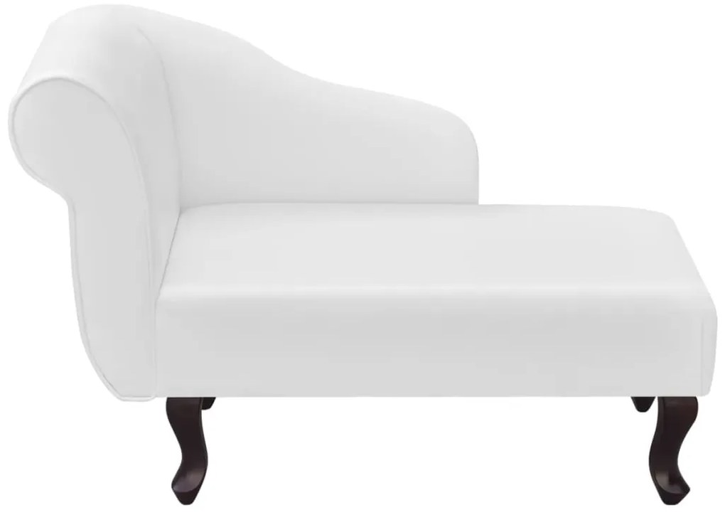 Chaise longue couro artificial branco