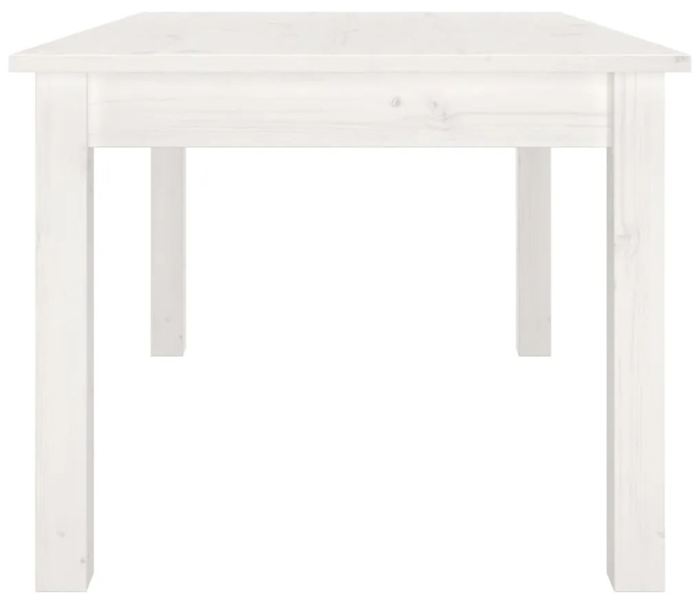 Mesa de centro 80x50x40 cm madeira de pinho maciça branco