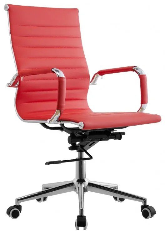 Cadeira de escritório KIEV, giratório, pele sintética vermelho