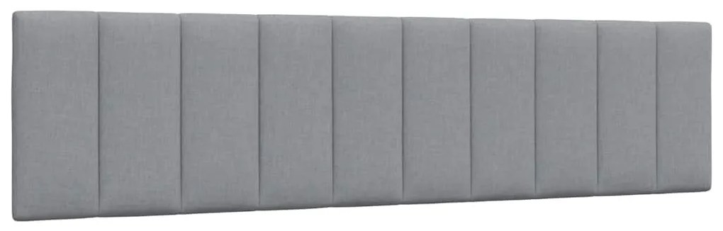 vidaXL Almofadão de cabeceira 200 cm tecido cinzento-claro