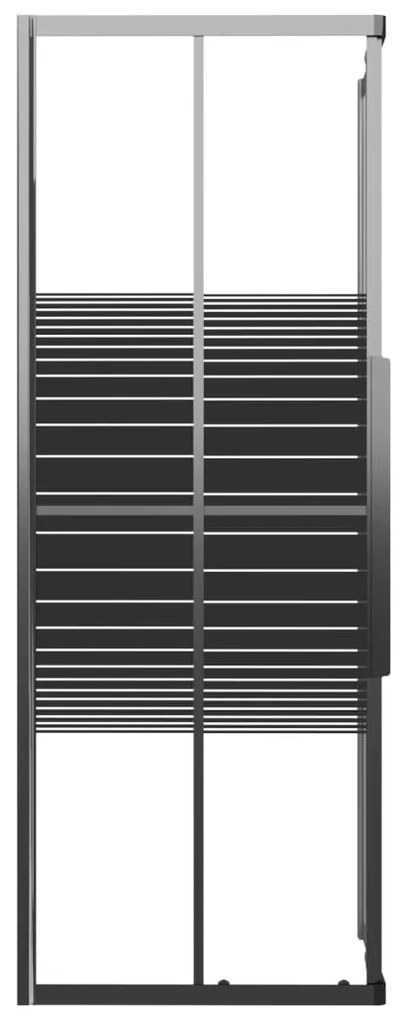 Cabine de duche riscas ESG 80x80x180 cm preto